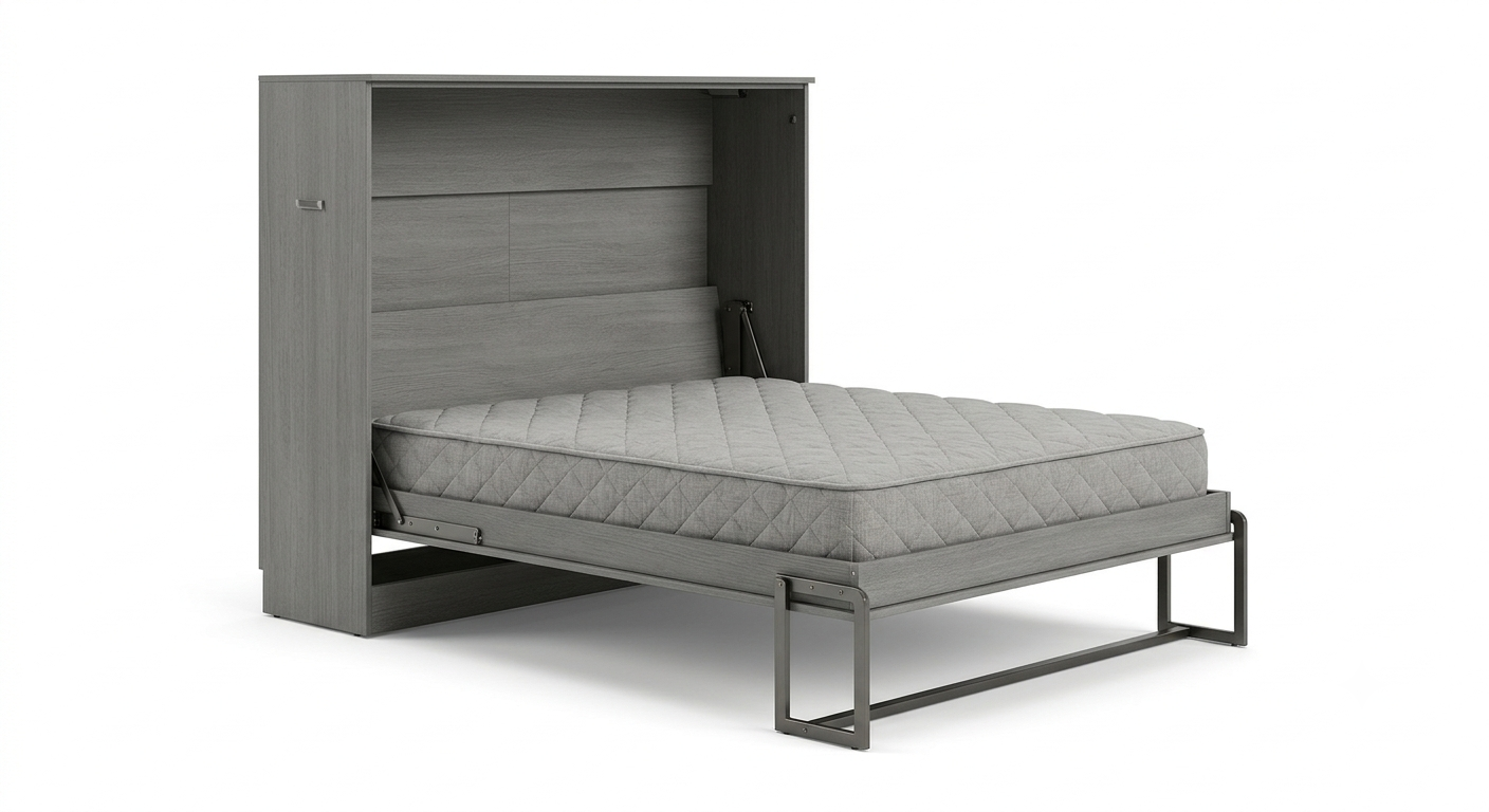 Calloway Queen Murphy Bed — Graphite Grey